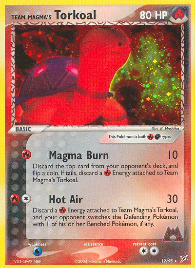Team Magma v Aqua Holo Team Magma's Torkoal #12/95